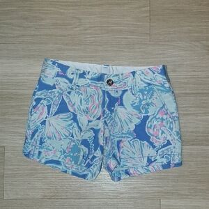 Lilly Pulitzer Blue and Pink Floral Shorts